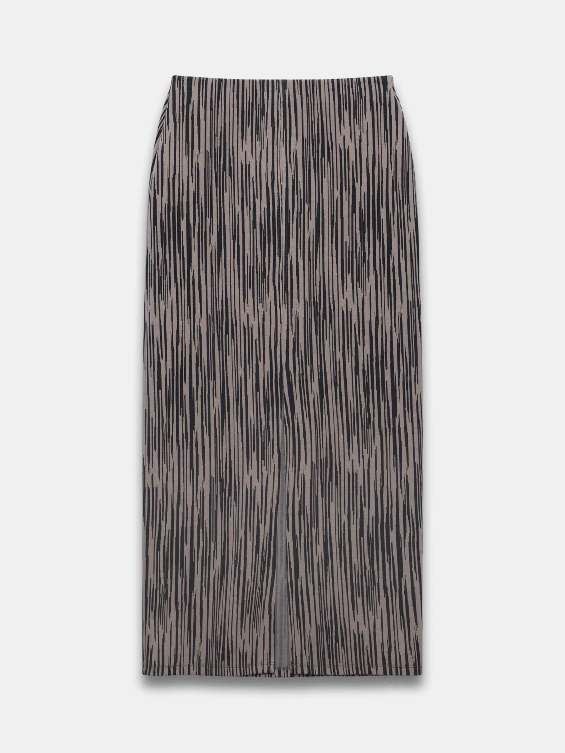 Buy Mint Velvet Jacquard Knit Midi Skirt, Black/Multi Online at johnlewis.com