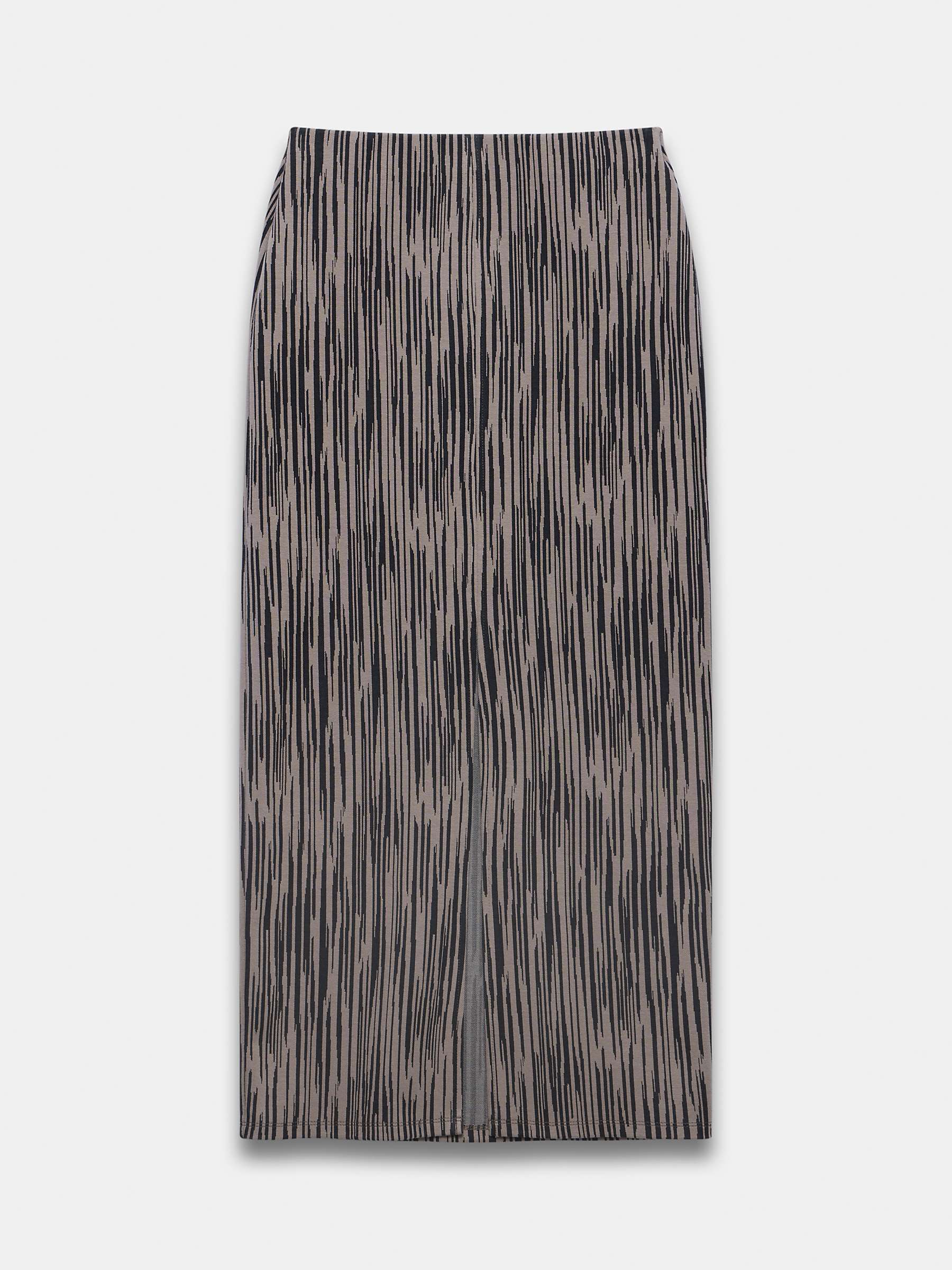 Buy Mint Velvet Jacquard Knit Midi Skirt, Black/Multi Online at johnlewis.com