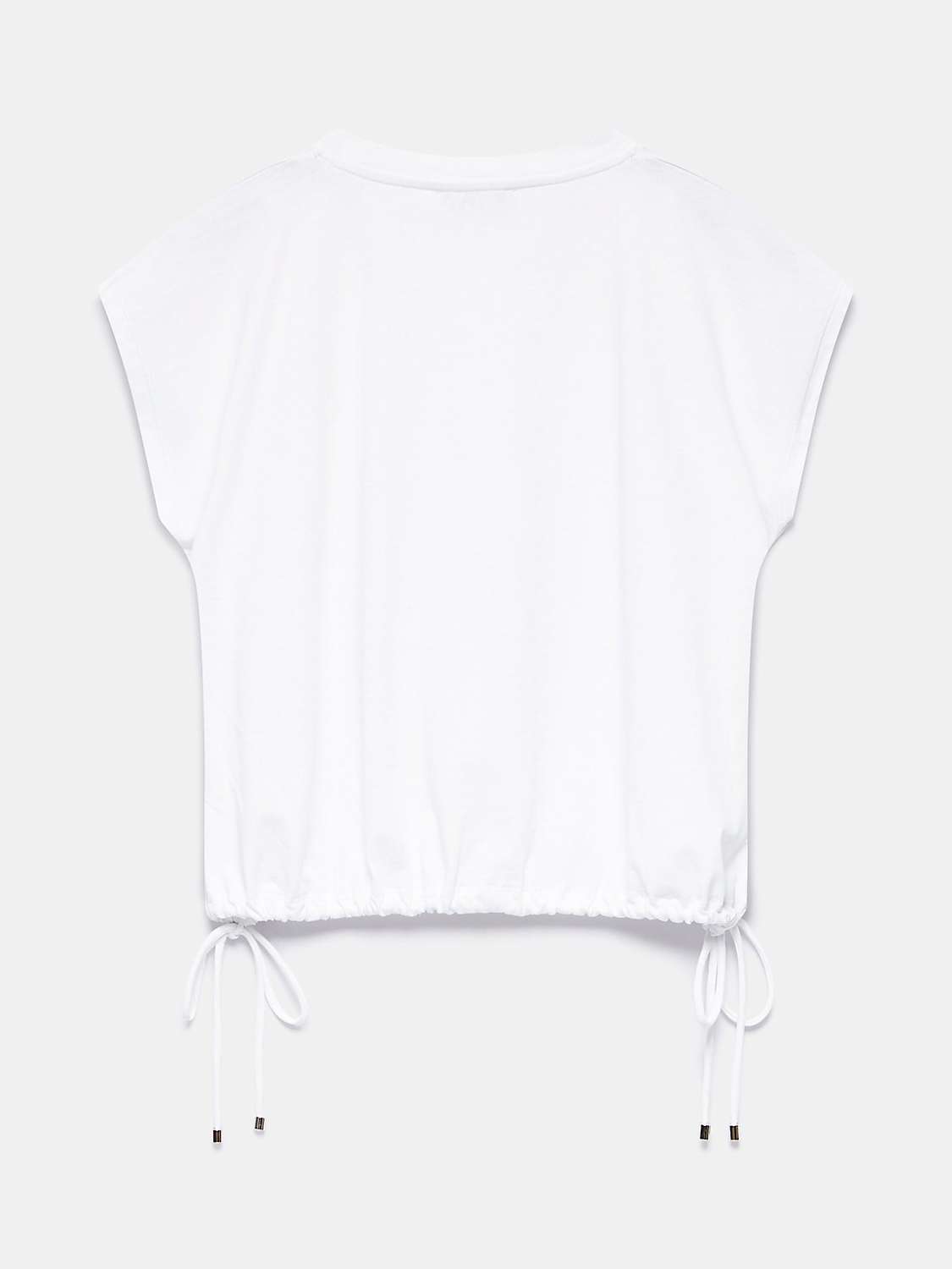 Buy Mint Velvet Cotton Drawstring Top, White/Ivory Online at johnlewis.com
