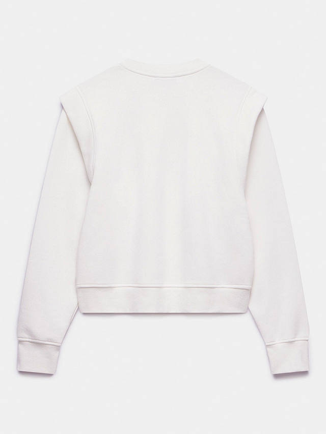 Mint Velvet Extended Shoulder Sweatshirt, White