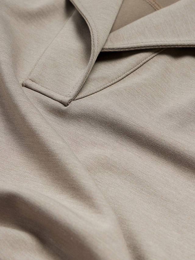Mint Velvet Polo Sweatshirt and Shorts Set, Natural