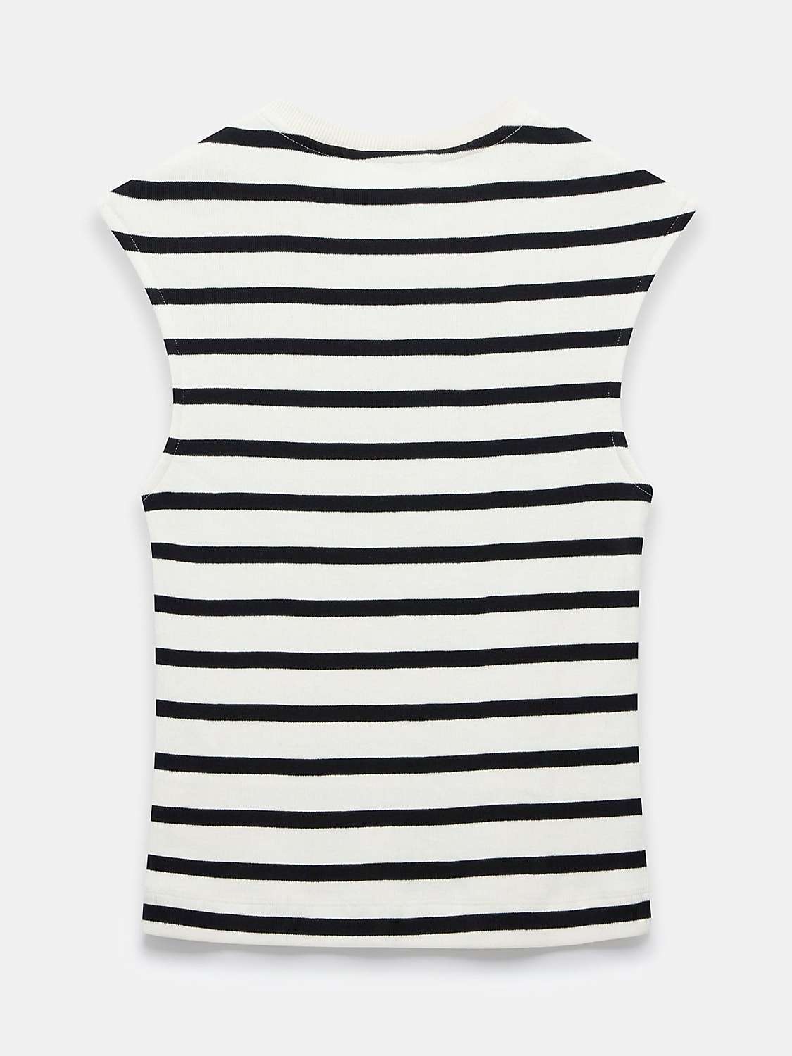 Buy Mint Velvet Striped Ribbed Top, White/Black Online at johnlewis.com