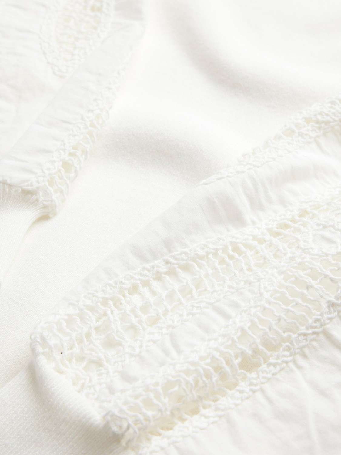 Buy Mint Velvet Lace Sleeve Jumper, White Ivory Online at johnlewis.com