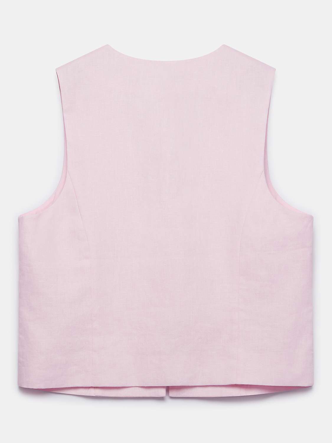 Buy Mint Velvet Linen Tie Front Waistcoat Top, Pink Online at johnlewis.com