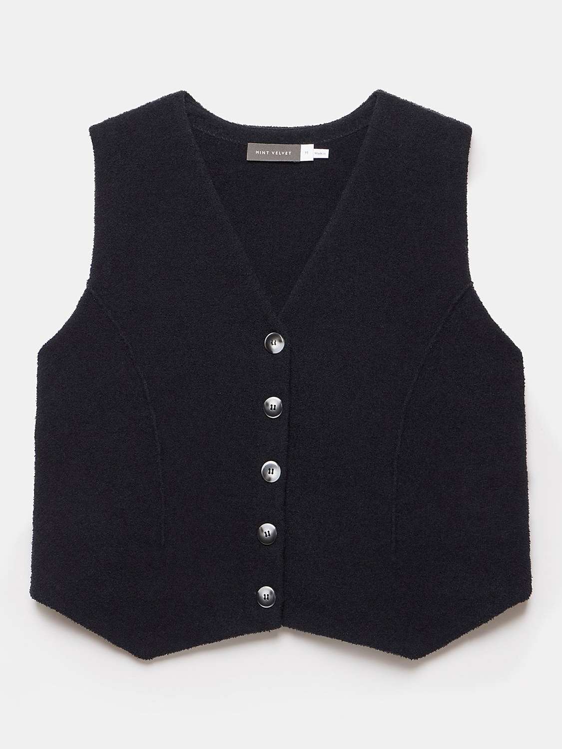 Buy Mint Velvet Textured Knit Waistcoat, Blue Navy Online at johnlewis.com