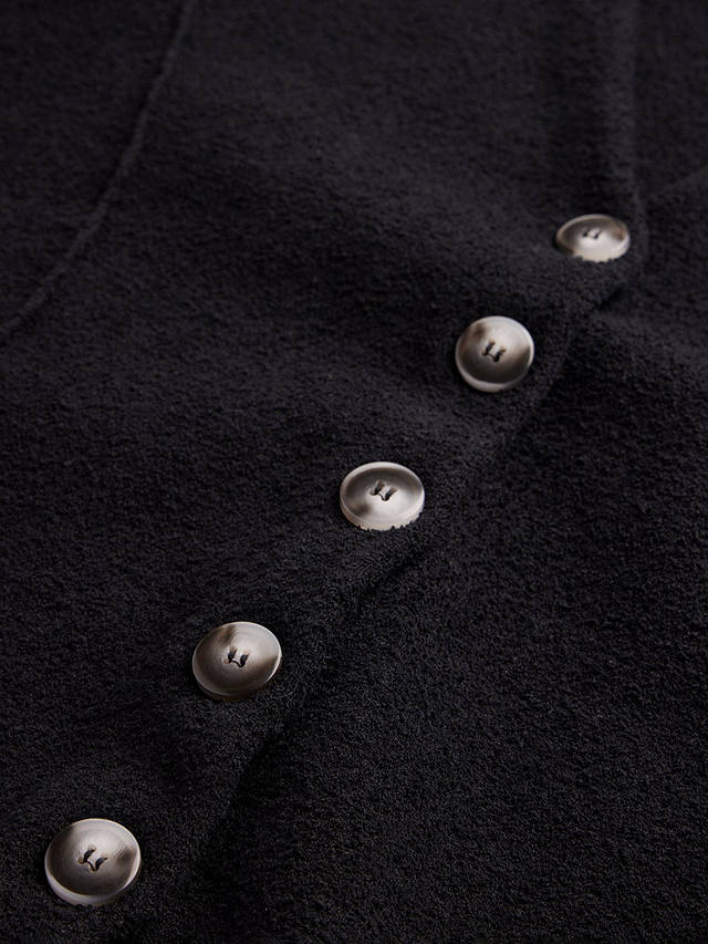 Mint Velvet Textured Knit Waistcoat, Blue Navy