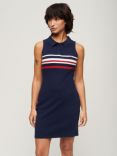 Superdry Jersey Polo Mini Dress, Richest Navy