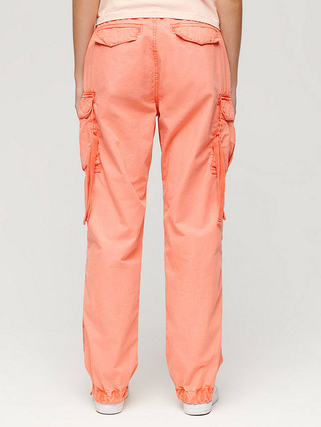 Superdry Low Rise Parachute Cargo Trousers, Terracotta