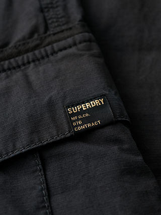 Superdry Low Rise Parachute Cargo Trousers, Black