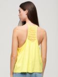 Superdry Lace Cami Beach Top, Pale Yellow