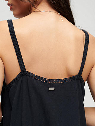 Superdry Embroidered Cami Top, Eclipse Navy