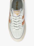 Gola Hawk Leather Low Top Trainers, White/Terracotta