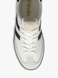 Gola Cyclone Leather Trainers, White/Black