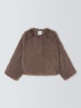 John Lewis Faux Fur Short Jacket, Mink