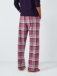 John Lewis Plaid Check Pyjama Bottoms, Burgundy/Pink