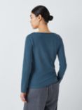 John Lewis Organic Cotton Long Sleeve Crew Neck T-Shirt, English Manor Blue