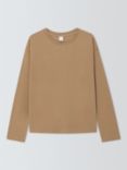 John Lewis Relaxed Organic Cotton Top, Camel