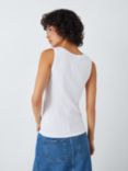 AND/OR Winnie Rib Vest Top, White