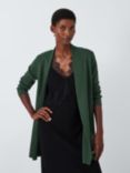 John Lewis Edge Longline Cardigan, Green