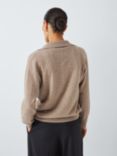 John Lewis Cashmere Collar Jumper, Taupe