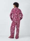 John Lewis Batik Floral Modal Pyjama Set, Maroon