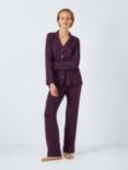 John Lewis Aria Modal Pyjama Set, Plum Perfect