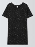 John Lewis Stars Sleep T-Shirt, Black/Ivory