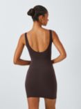 John Lewis Smoothing Square Neck Slip Dress, Chocolate