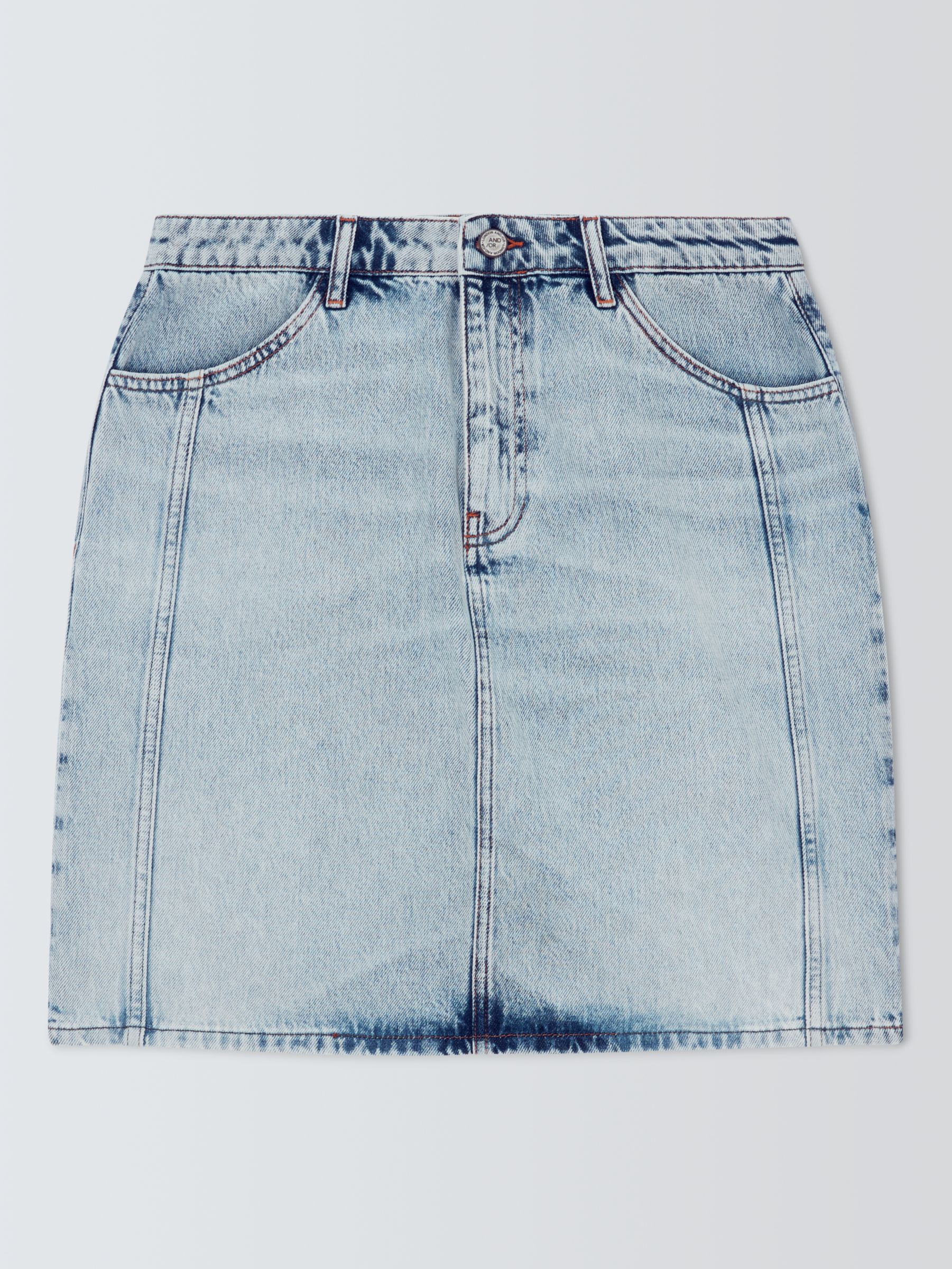 AND/OR Miley Denim Mini Skirt, Light Blue