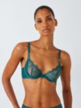 AND/OR Brooke Lace Plunge Bra, Teal