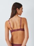 John Lewis Rosie Stripe T-Shirt Bra, Earth Red