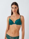 John Lewis Zayla Lace Racer Back Bra, Green