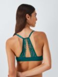 John Lewis Zayla Lace Racer Back Bra, Green