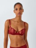 AND/OR Andrea Floral Lace Balcony Bra, Red