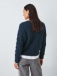 John Lewis V-Neck Soft Cotton Blend Cable Knit Jumper