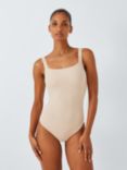 John Lewis Smooth Shaping Sleeveless Bodysuit, Almond