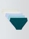 John Lewis Marl Bikini Knickers, Pack of 5, Fresh Marl/Multi