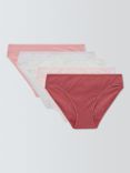 John Lewis Full Briefs, Pack of 5, Marl Pink/Multi