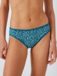 John Lewis Animal Print Bikini Knickers, Pack of 5, Blue/Multi