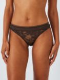 AND/OR Wren Lace Bikini Knickers, Chocolate