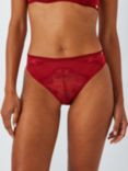 AND/OR Andrea Floral Lace Bikini Knickers, Red