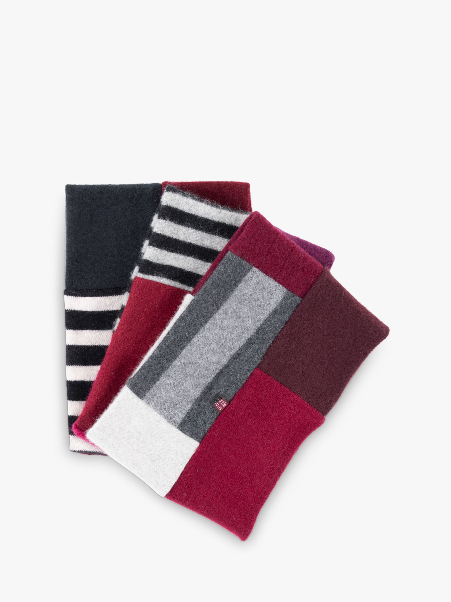 Buy Celtic & Co. Recycled Cashmere Neckwarmer, Mixed Reds Online at johnlewis.com