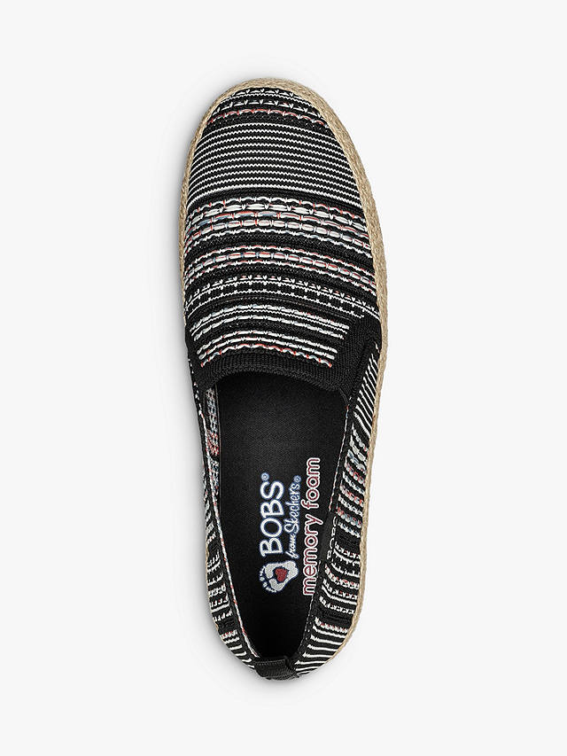Skechers BOBS Flexpadrille 3.0 Island Muse Espadrille Shoes, Black