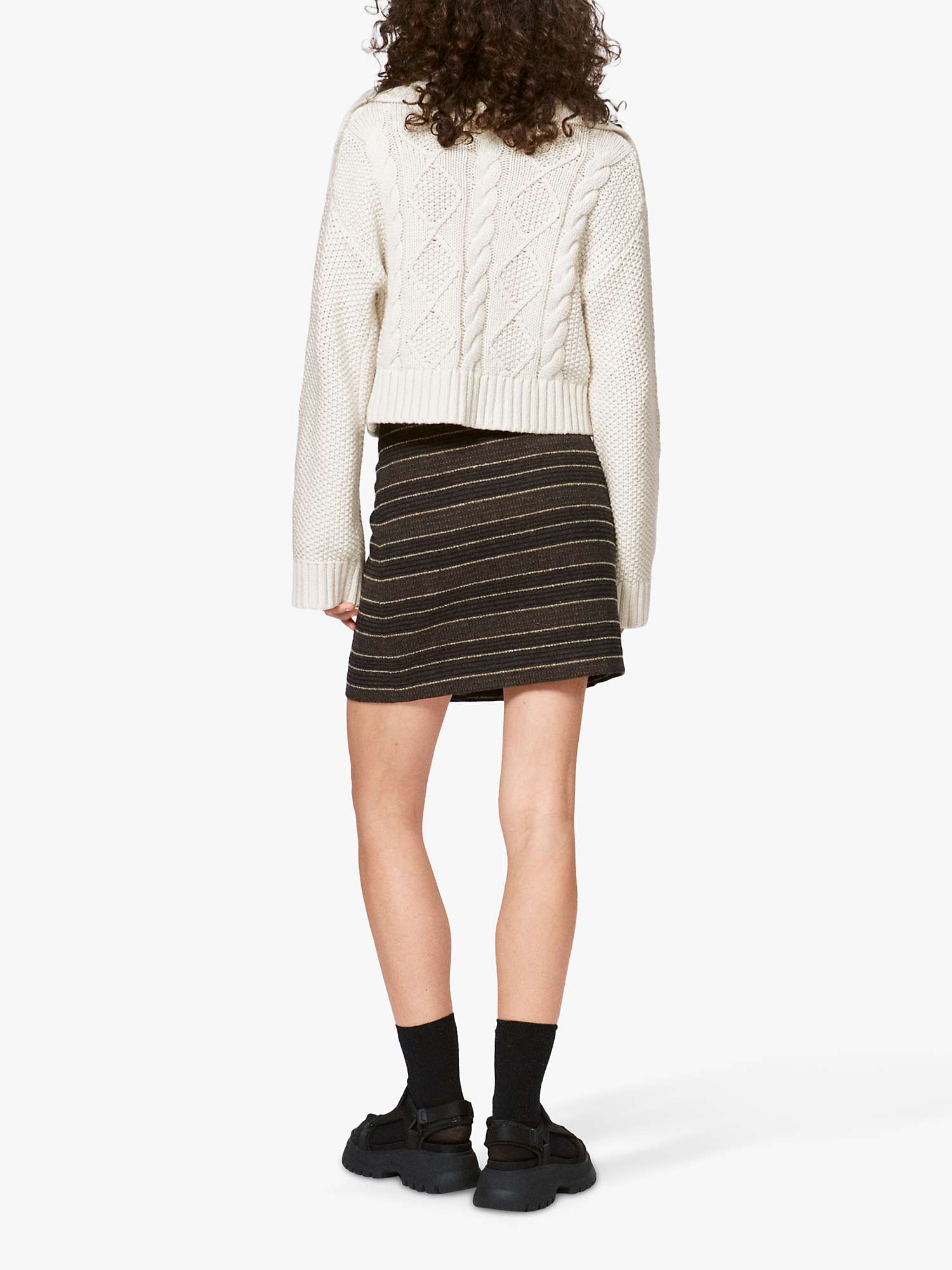 Buy nué notes Samuel Chunky Cable Knit Cardigan, Egret Online at johnlewis.com