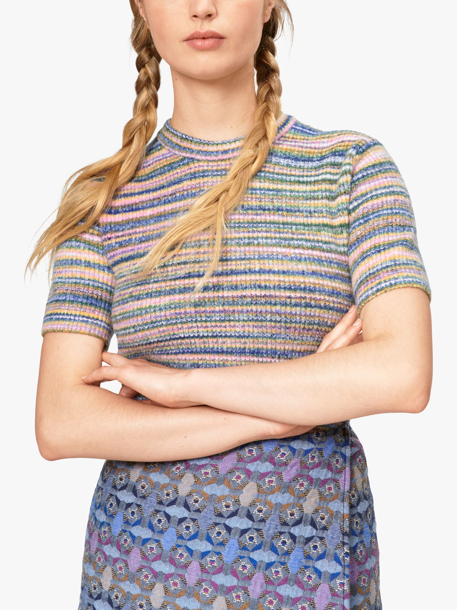 Buy nué notes Otto Striped Short Sleeve Knit T-Shirt, Multi Online at johnlewis.com