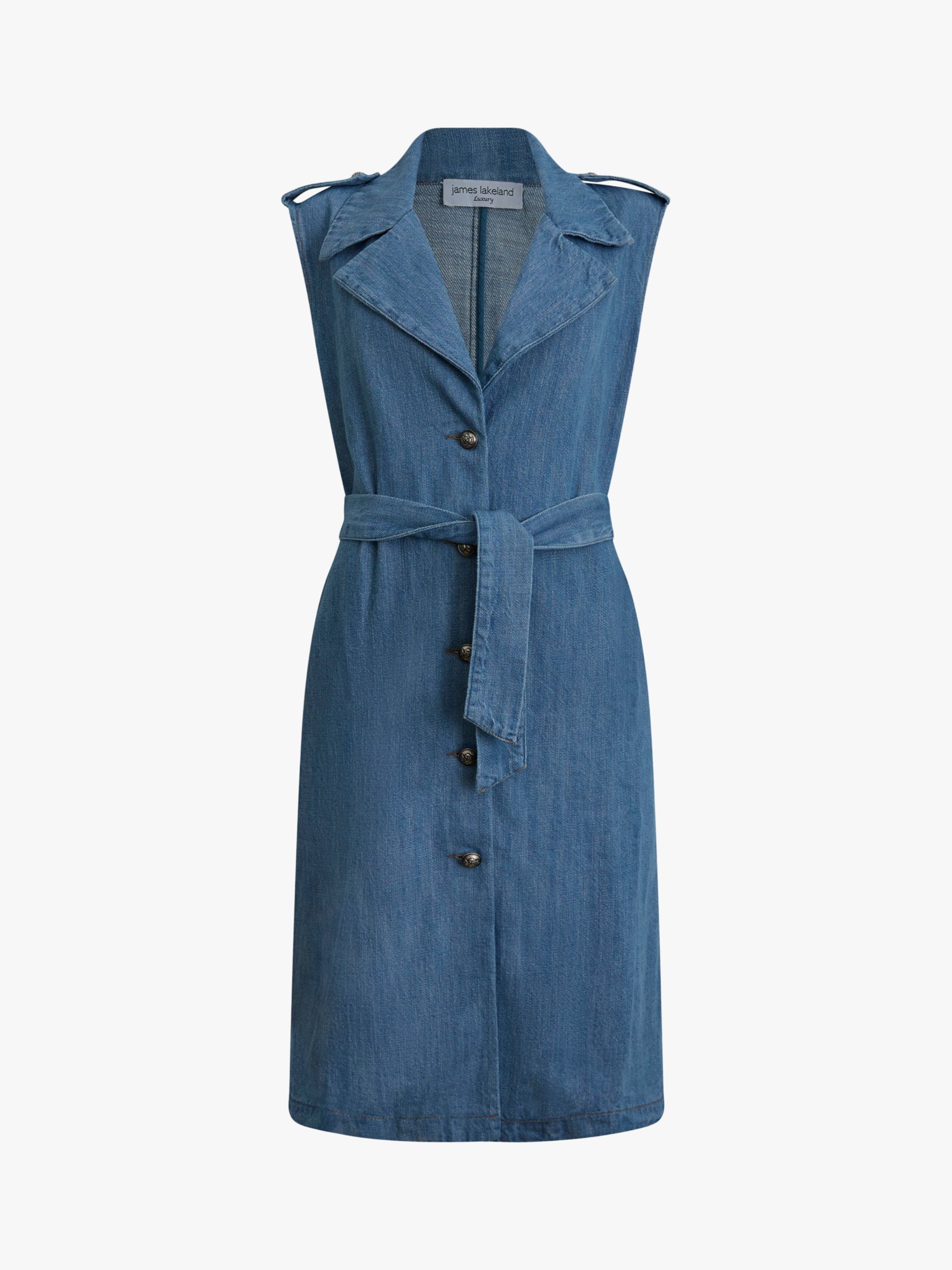Buy James Lakeland Sleeveless Denim Blazer Dress, Blue Online at johnlewis.com