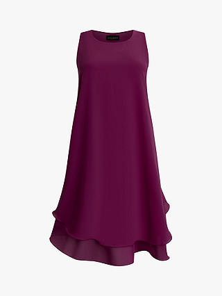 James Lakeland Sleeveless Wave Hem Dress, Purple