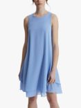 James Lakeland Sleeveless Wave Hem Dress, Pale Blue