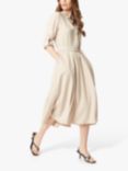 James Lakeland Roll Sleeve Midi Dress, Beige