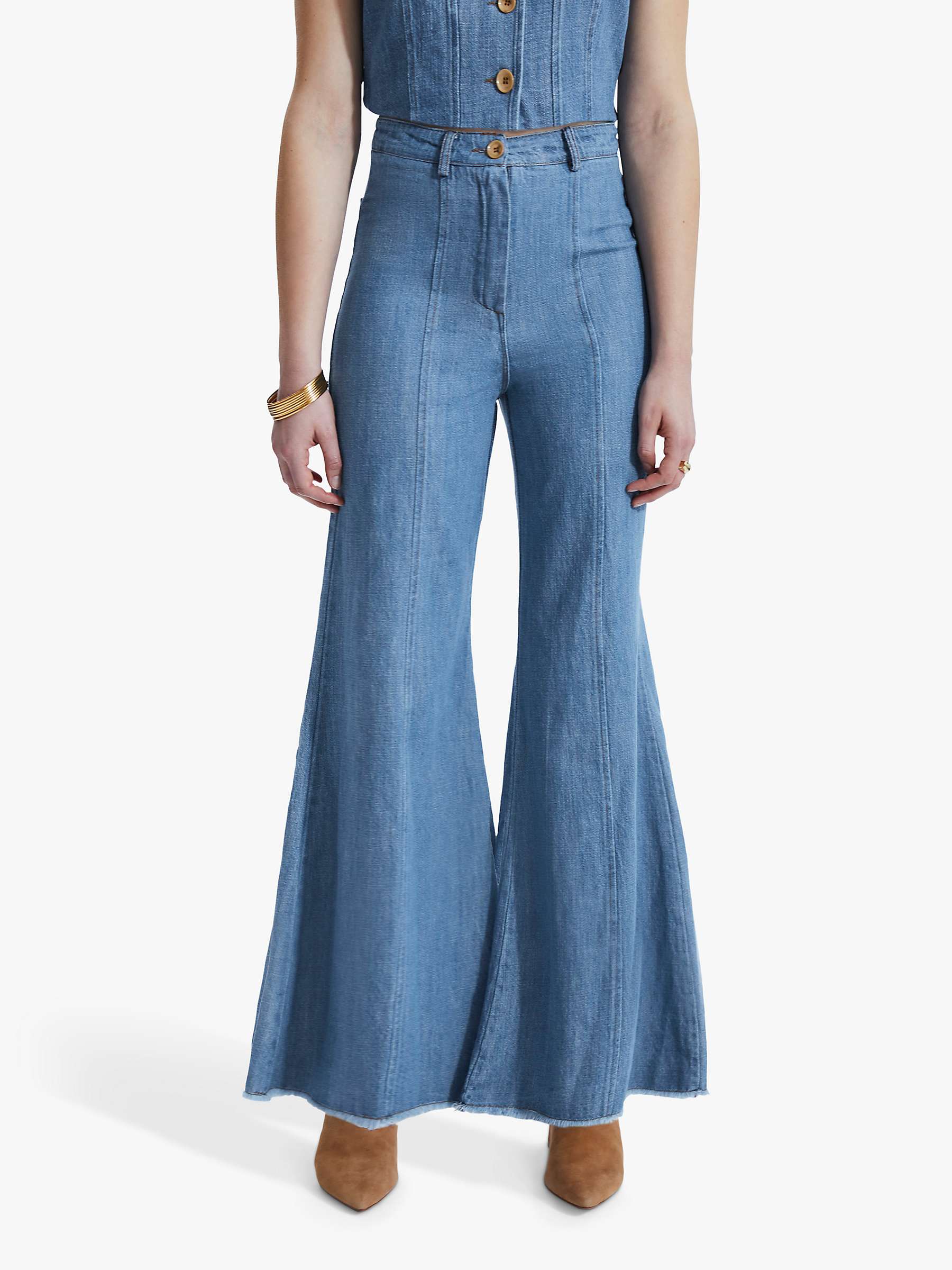 Buy James Lakeland Cotton Flared Jeans, Denim Online at johnlewis.com